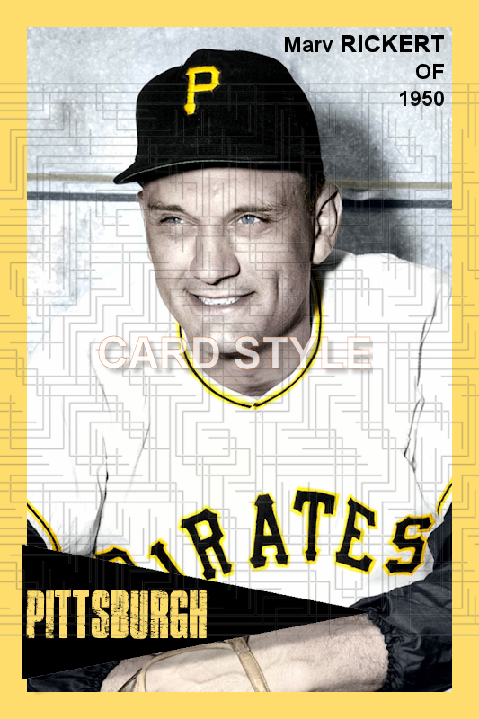Marv Rickert - 1950 Pittsburgh Pirates - choose a size & style