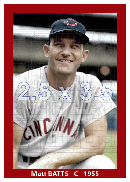 Matt Batts - 1955 Cincinnati Reds - choose a size & style