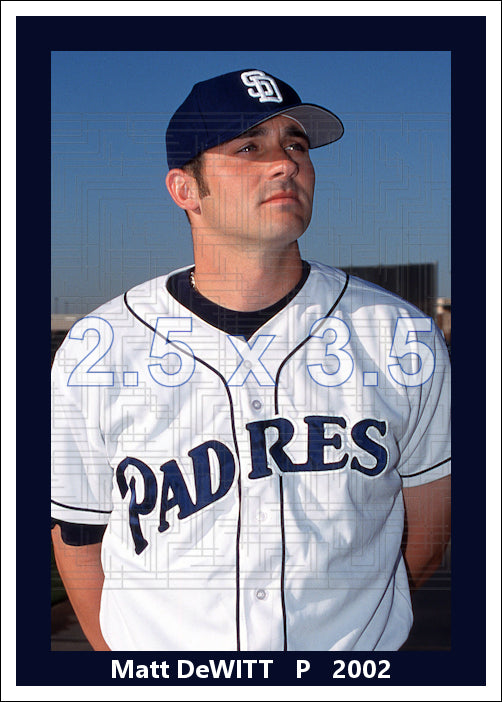 Matt DeWitt - 2002 San Diego Padres - choose a size & style