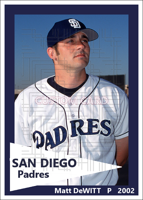 Matt DeWitt - 2002 San Diego Padres - choose a size & style