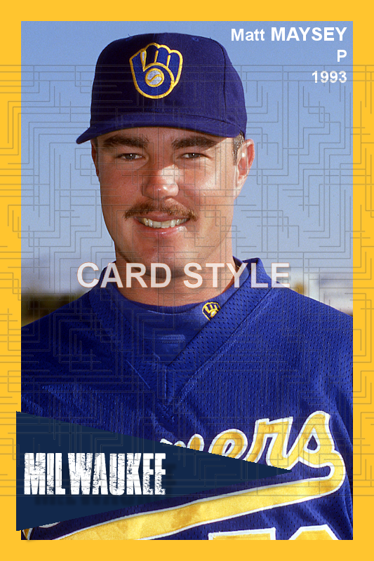 Matt Maysey - 1993 Milwaukee Brewers - choose a size & style