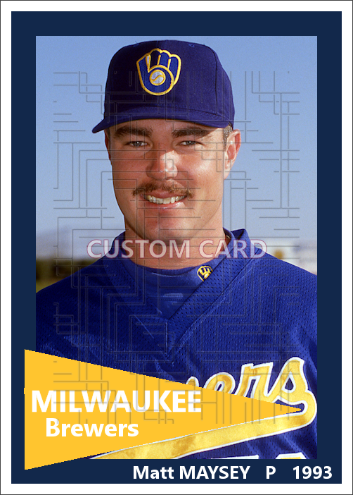 Matt Maysey - 1993 Milwaukee Brewers - choose a size & style