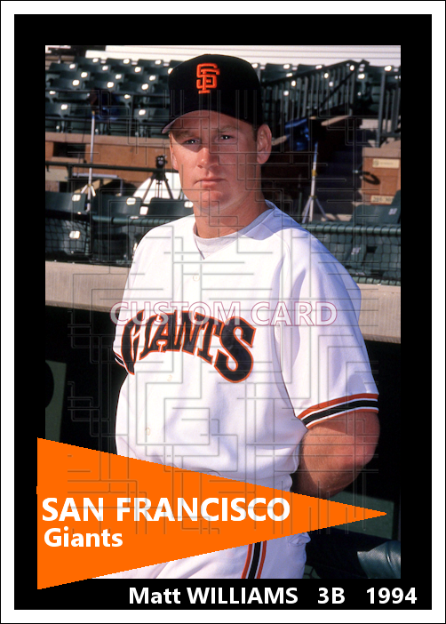 Matt Williams - 1994 San Francisco Giants - choose a size & style