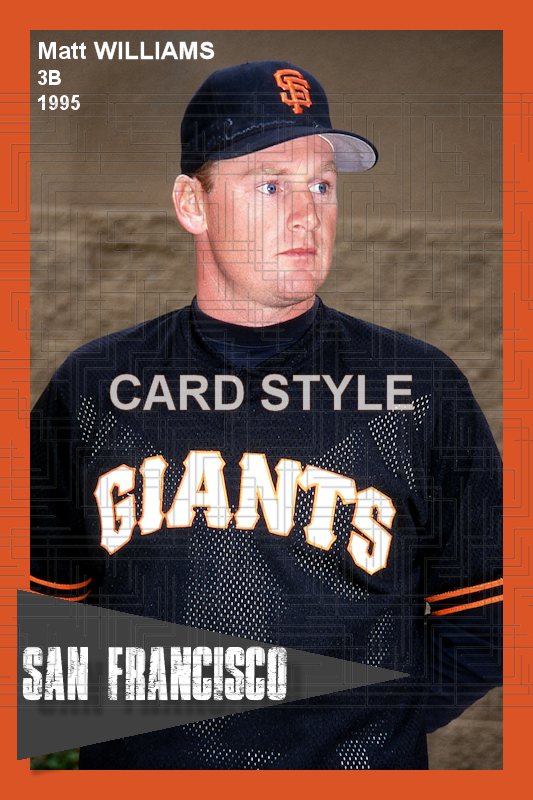 Matt Williams - 1995 San Francisco Giants - choose a size & style