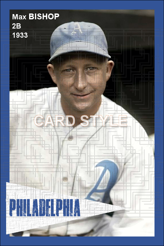 Max Bishop - 1933 Philadelphia Athletics - choose a size & style