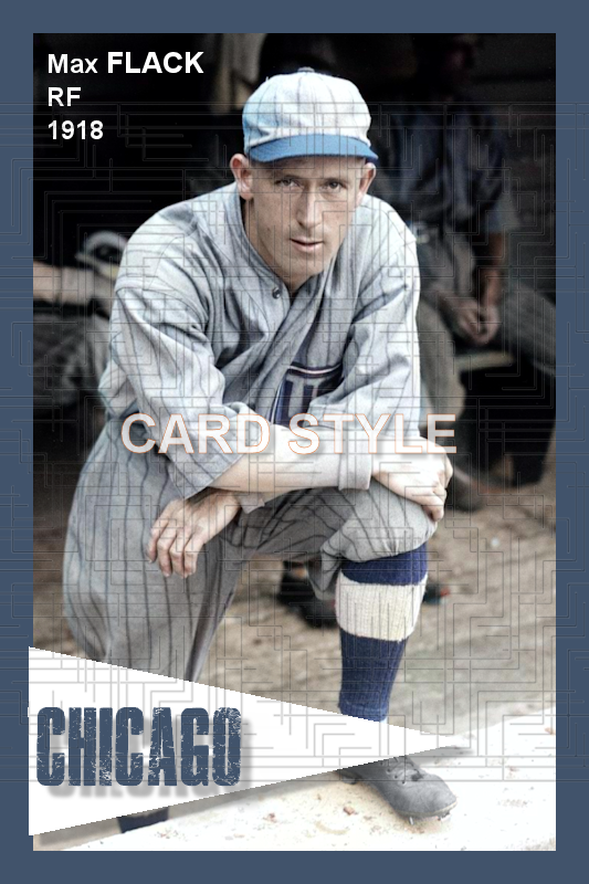 Max Flack - 1918 Chicago Cubs - choose a size & style