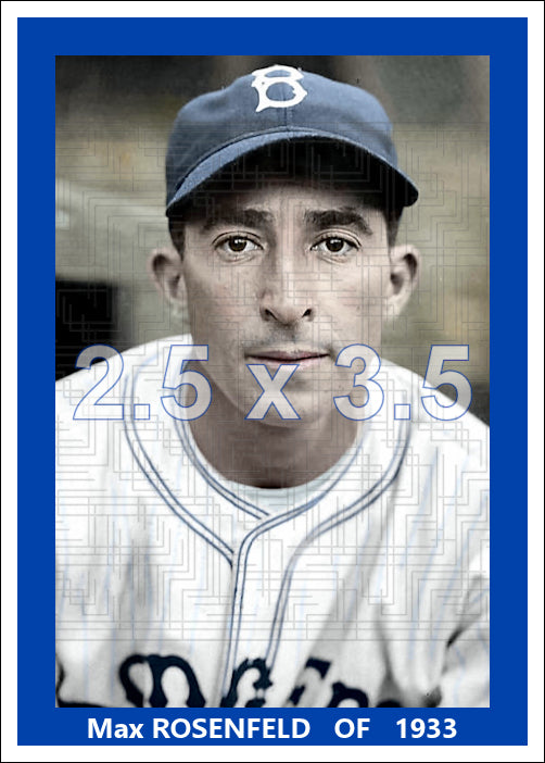 Max Rosenfeld - 1933 Brooklyn Dodgers - choose a size & style