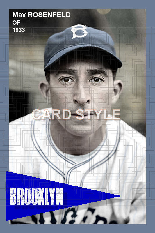 Max Rosenfeld - 1933 Brooklyn Dodgers - choose a size & style