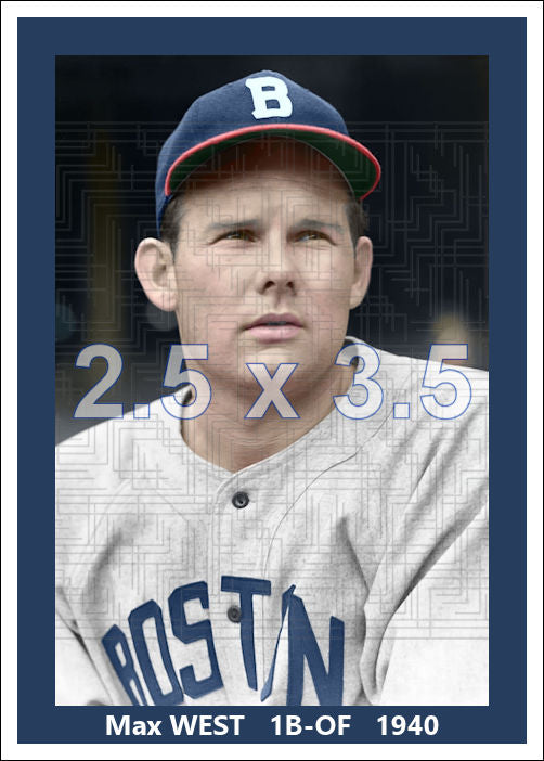 Max West - 1940 Boston Bees - choose a size & style