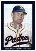 Max West - 1947-50 San Diego Padres - choose a size & style