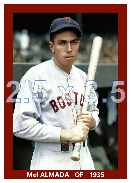 Mel Almada - 1935 Boston Red Sox - choose a size & style