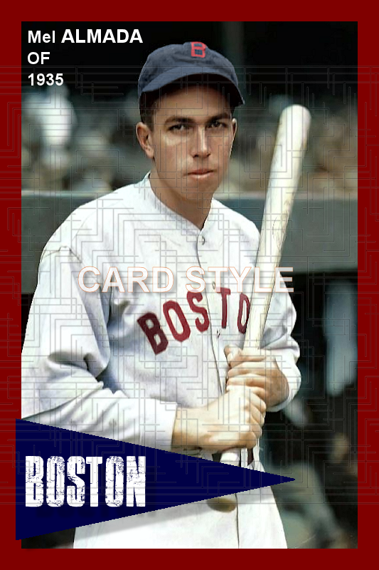 Mel Almada - 1935 Boston Red Sox - choose a size & style