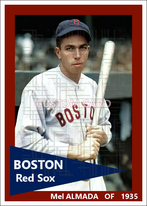 Mel Almada - 1935 Boston Red Sox - choose a size & style