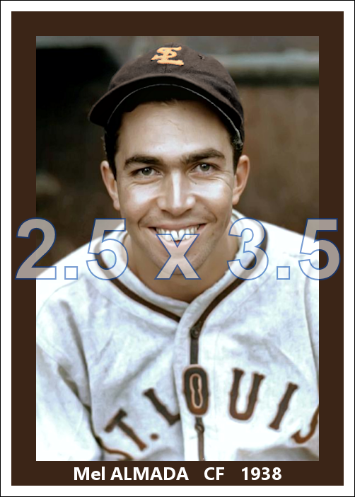 Mel Almada - 1938 St. Louis Browns - choose a size & style