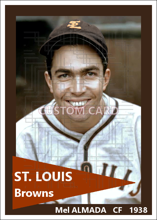 Mel Almada - 1938 St. Louis Browns - choose a size & style