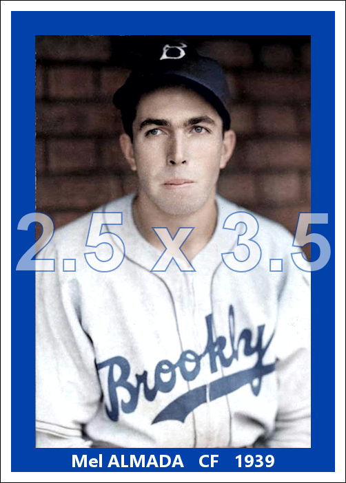 Mel Almada - 1939 Brooklyn Dodgers - choose a size & style