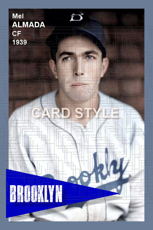 Mel Almada - 1939 Brooklyn Dodgers - choose a size & style