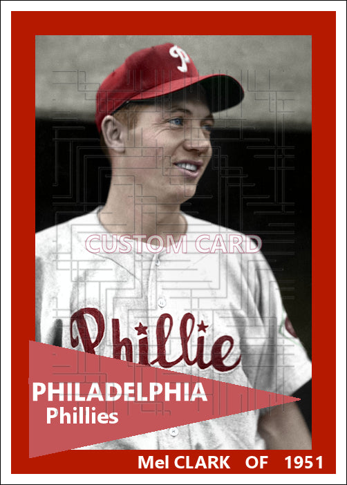 Mel Clark - 1951 Philadelphia Phillies - choose a size & style