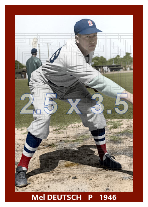 Mel Deutsch - 1946 Boston Red Sox - choose a size & style