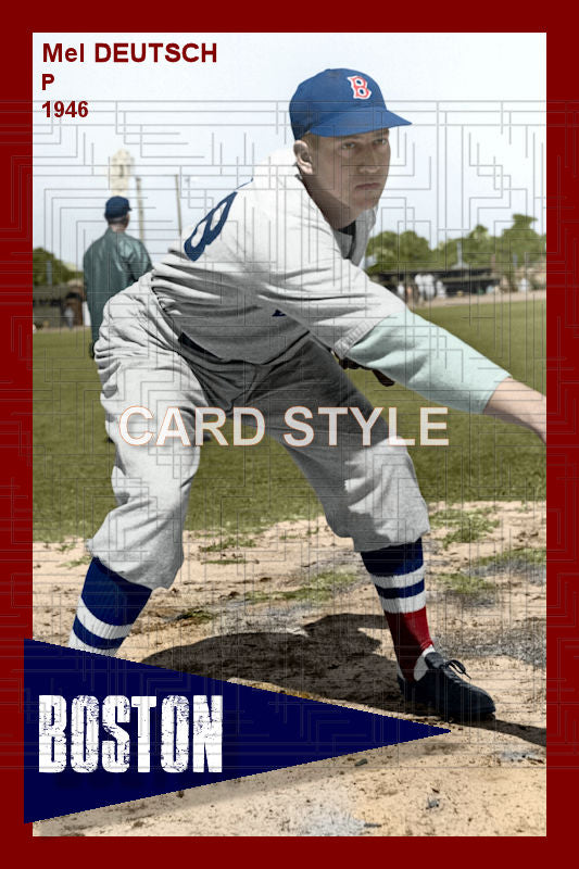 Mel Deutsch - 1946 Boston Red Sox - choose a size & style