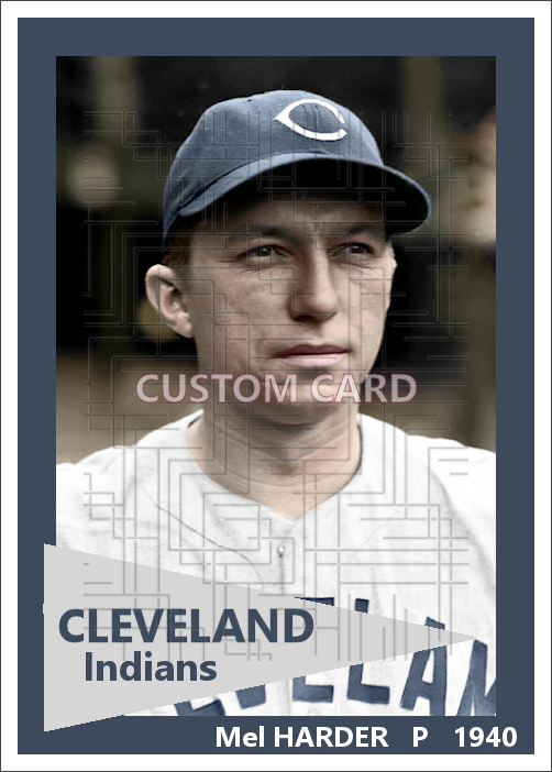 Mel Harder - 1940 Cleveland Indians - choose a size & style