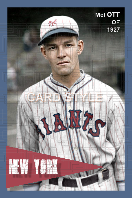 Mel Ott - 1927 New York Giants - choose a size & style