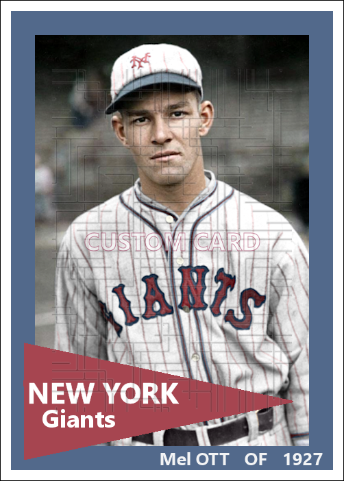 Mel Ott - 1927 New York Giants - choose a size & style