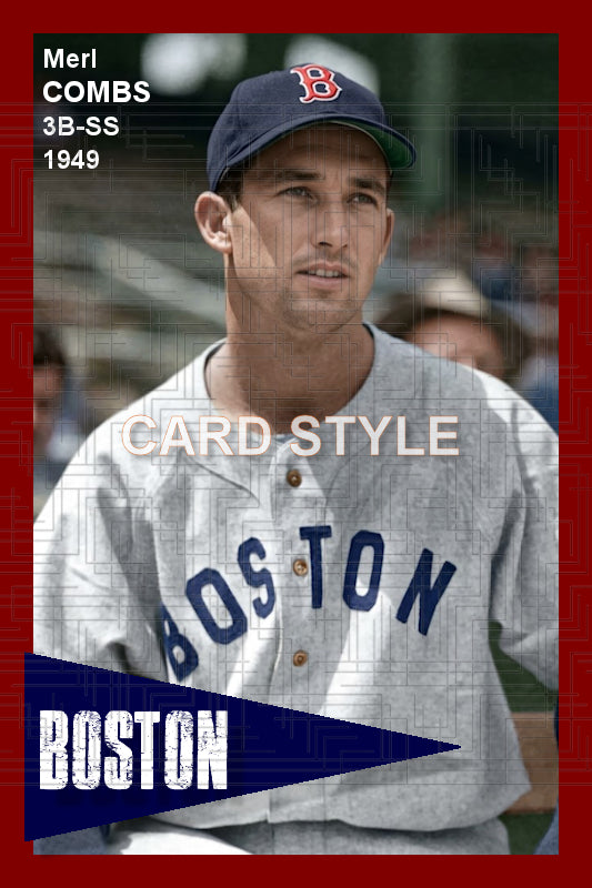 Merl Combs - 1949 Boston Red Sox - choose a size & style