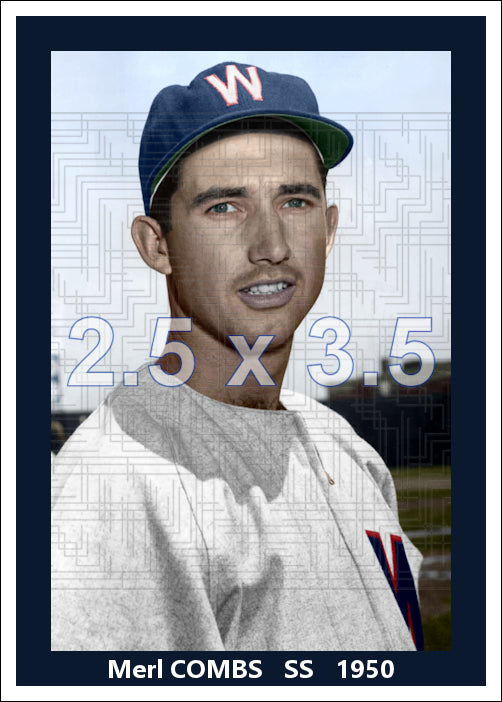 Merl Combs - 1950 Washington Senators - choose a size & style