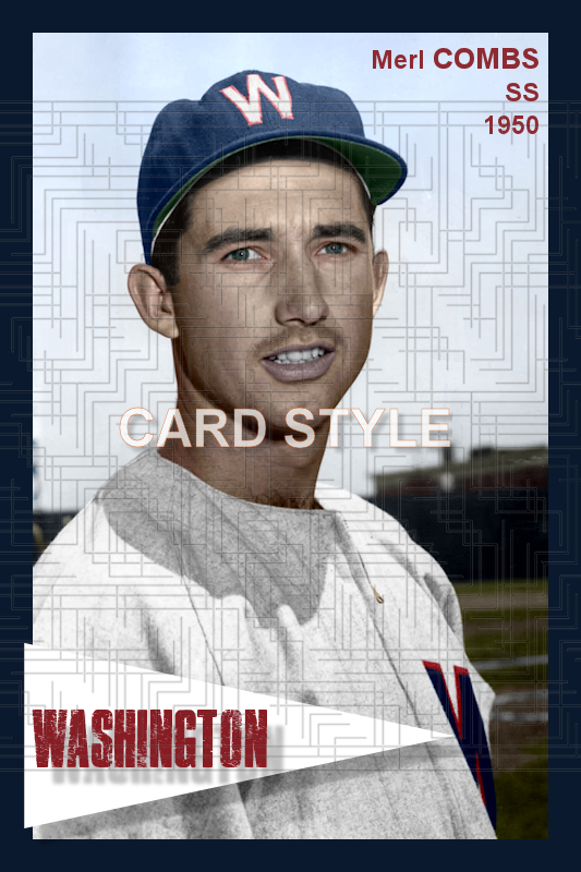 Merl Combs - 1950 Washington Senators - choose a size & style