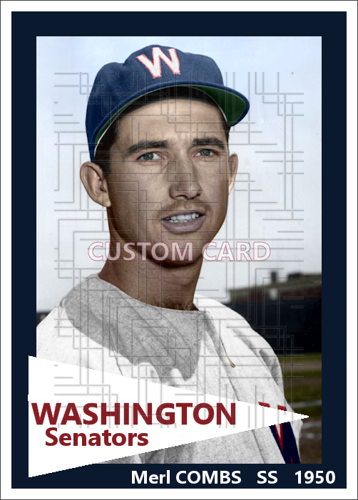 Merl Combs - 1950 Washington Senators - choose a size & style