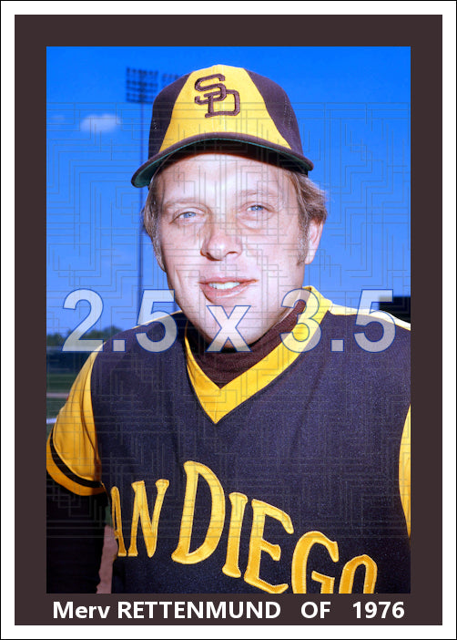Merv Rettenmund - 1976 San Diego Padres - choose a size & style