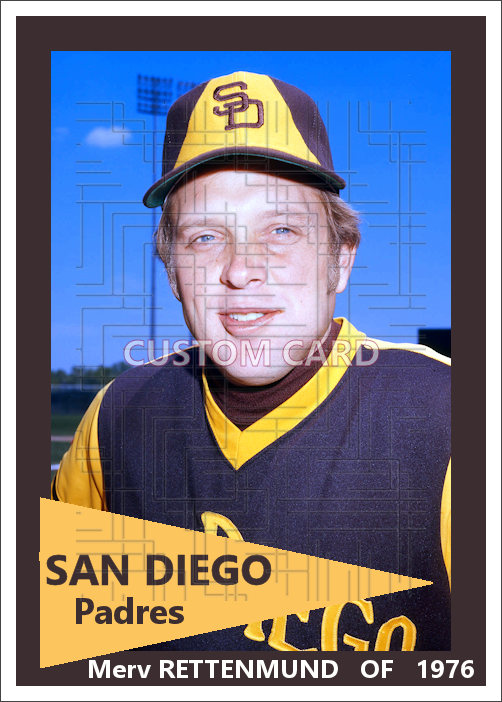 Merv Rettenmund - 1976 San Diego Padres - choose a size & style