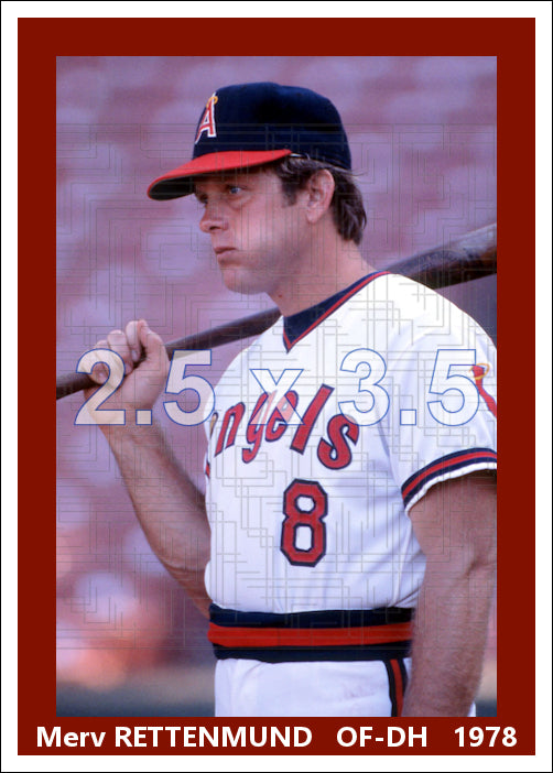Merv Rettenmund - 1978 California Angels - choose a size & style