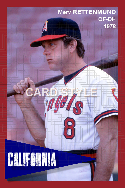 Merv Rettenmund - 1978 California Angels - choose a size & style