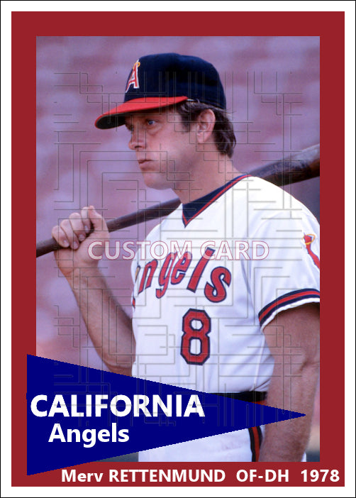 Merv Rettenmund - 1978 California Angels - choose a size & style