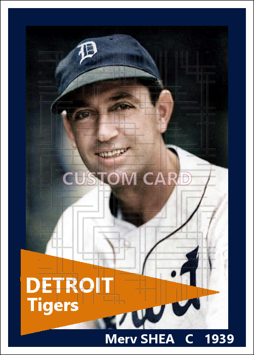 Merv Shea - 1939 Detroit Tigers - choose a size & style