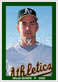 Micah Bowie - 2002 Oakland Athletics - choose a size & style