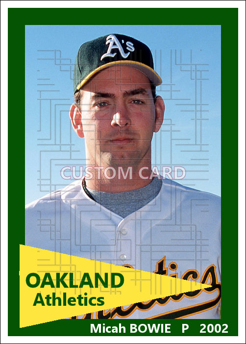 Micah Bowie - 2002 Oakland Athletics - choose a size & style