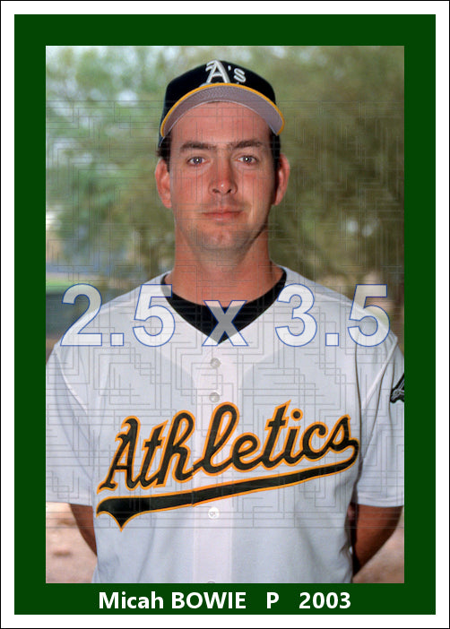 Micah Bowie - 2003 Oakland Athletics - choose a size & style