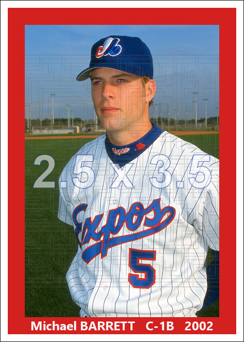 Michael Barrett - 2002 Montreal Expos - choose a size & style