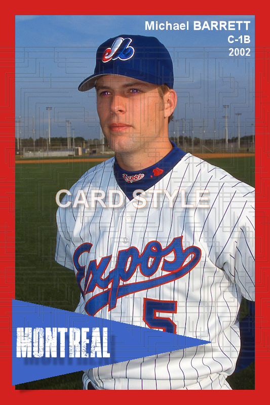 Michael Barrett - 2002 Montreal Expos - choose a size & style