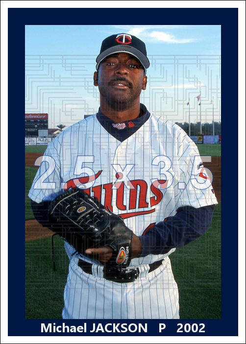 Michael Jackson - 2002 Minnesota Twins - choose a size & style