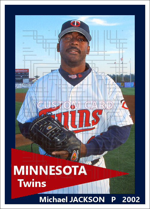 Michael Jackson - 2002 Minnesota Twins - choose a size & style