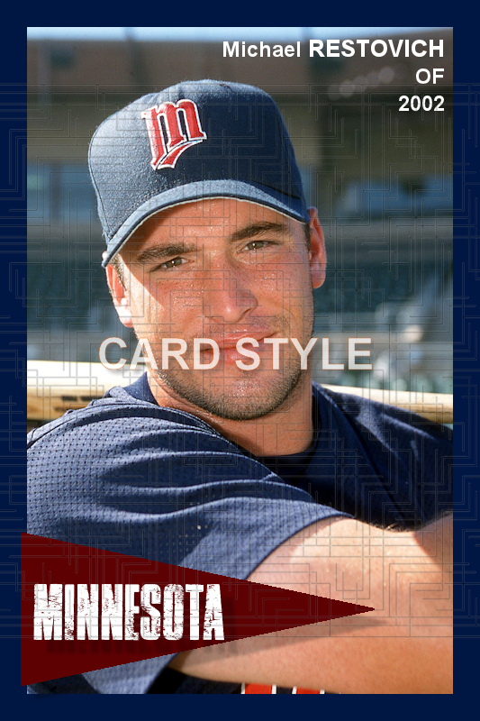 Michael Restovich - 2002 Minnesota Twins - pose B - choose a size & style