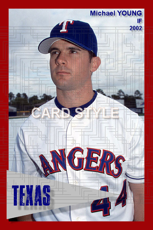 Michael Young - 2002 Texas Rangers - choose a size & style