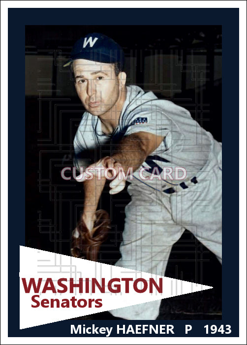 Mickey Haefner - 1943 Washington Senators - choose a size & style
