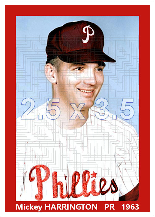 Mickey Harrington - 1963 Philadelphia Phillies - choose a size & style