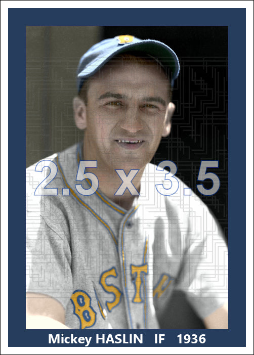 Mickey Haslin - 1936 Boston Bees - choose a size & style