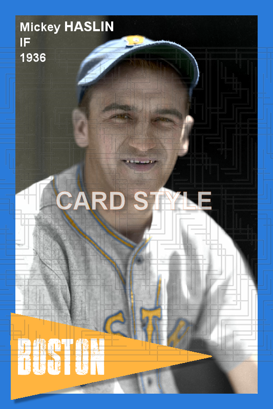 Mickey Haslin - 1936 Boston Bees - choose a size & style
